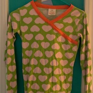 🎄Hanna Andersson Girls Heart Print Organic Cotton Pajama Set Long Sleeve